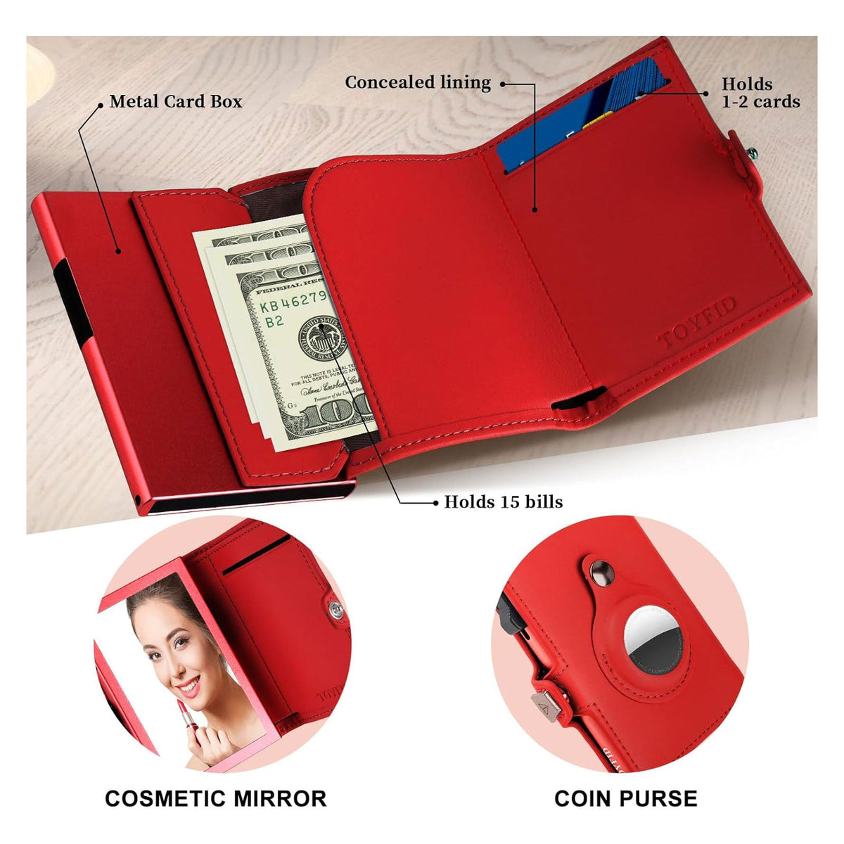 Women Wallet Airtag